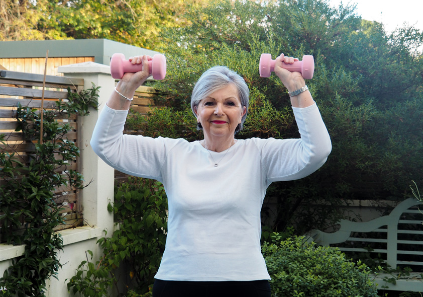 Photo of Trica Cusden lifting weights