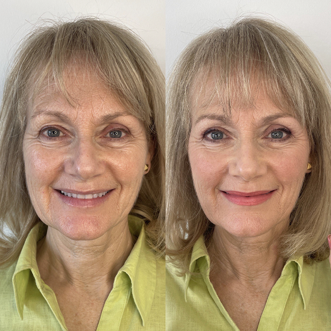 Sue shows difference between foundation and beauty balm